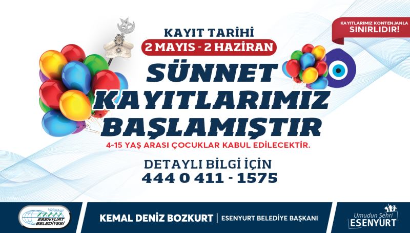 Sünnet Kayıtlarımız Başlamıştır