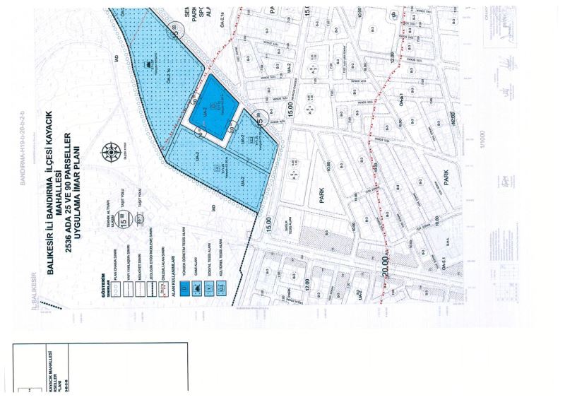 2536 ADA 25 VE 90 PARSELLERDE UYGULAMA İMAR PLANI DEĞİŞİKLİĞİ