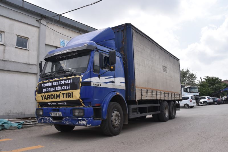 Pendik Belediyesi, deprem bölgesine yardımlarına devam ediyor