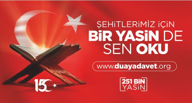 “Bir Yasin de Sen Oku” çağrısı yapıldı