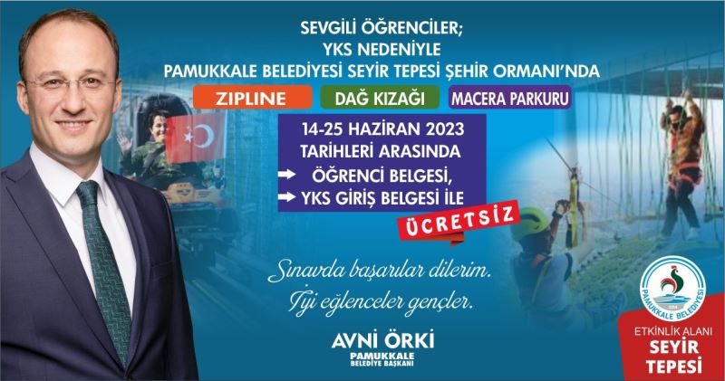 PAMUKKALE BELEDİYESİ’NDEN YKS’YE GİRECEKLERE SINAV HEDİYESİ