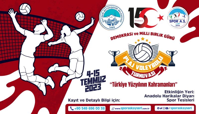 Büyükşehir Spor A.Ş.’den 15 Temmuz’a Özel Plaj Voleybolu Turnuvası