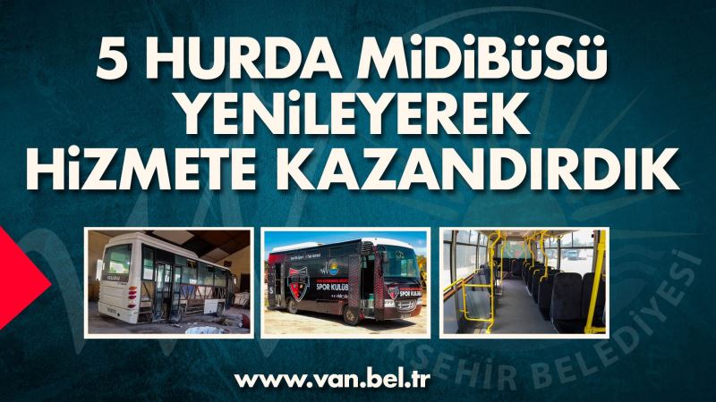 BÜYÜKŞEHİR 5 MİDİBÜSÜ HURDADAN DÖNÜŞTÜRDÜ