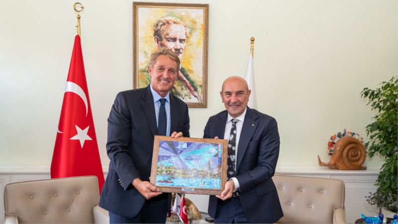 Başkan Soyer ABD Büyükelçisi Jeffry Flake’i  ağırladı