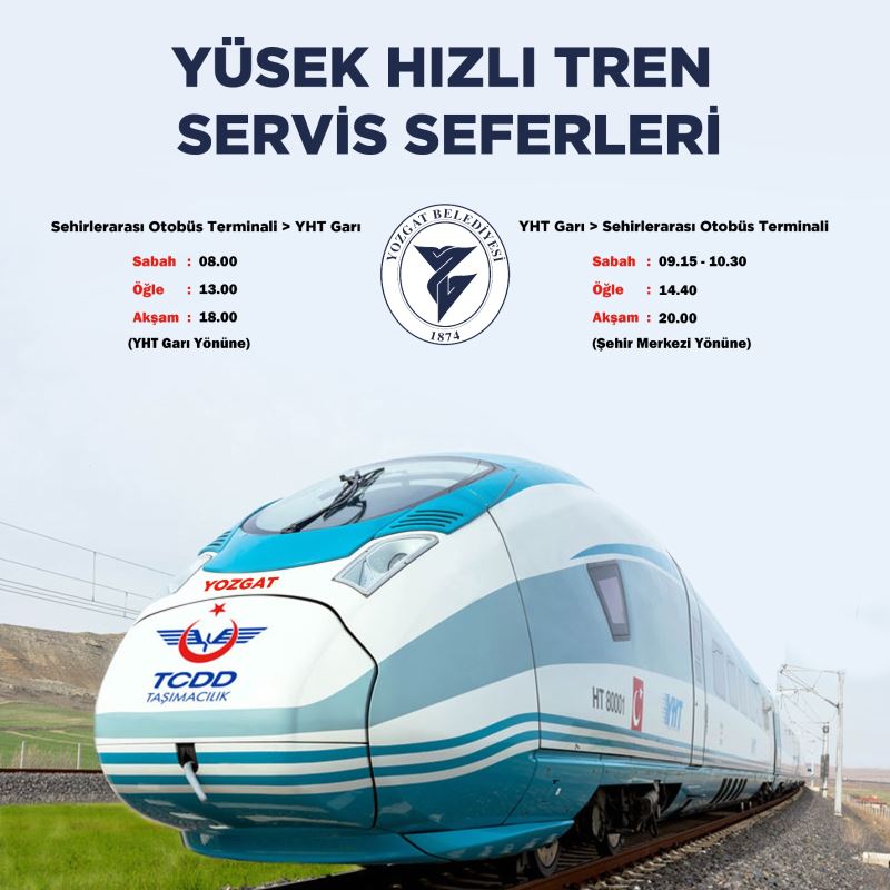 Yüksek Hızlı Tren (YHT) Garı Servis Sefer Saatleri
