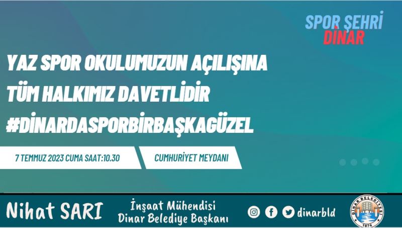 Yaz Spor Okulumuzun açılışına davetlisiniz
