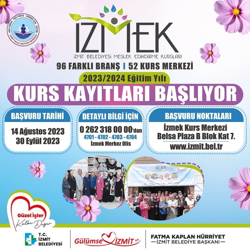 İZMEK’TE YENİ DÖNEM KAYITLARI BAŞLADI