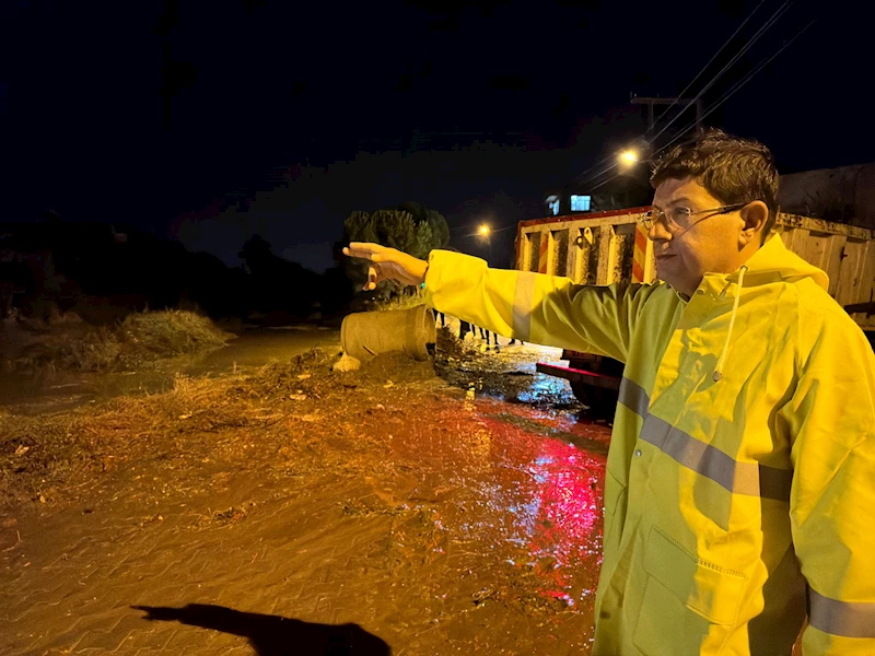 Başkan Özcan tüm ekipleriyle sahada vatandaşı yalnız bırakmadı