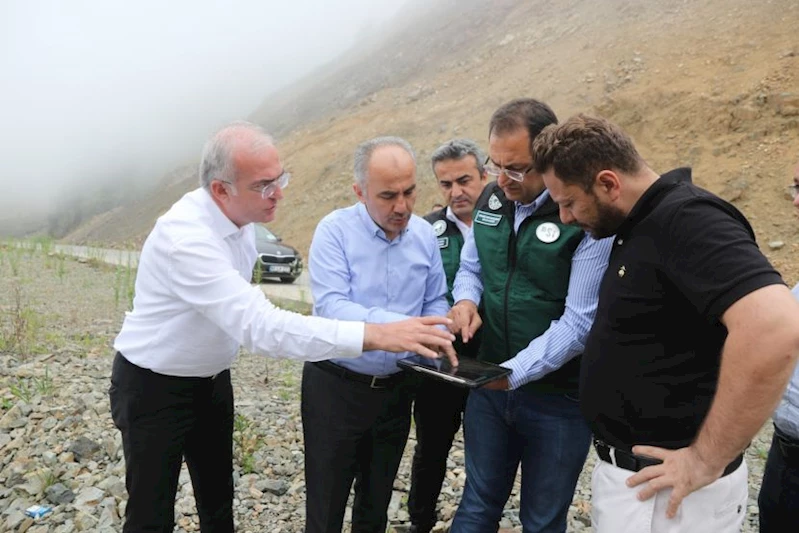 BAŞKAN METİN VE MİLLETVEKİLİ AVCI’DAN ANDON İÇME SUYU GÖLET PROJESİNDE İNCELEME.