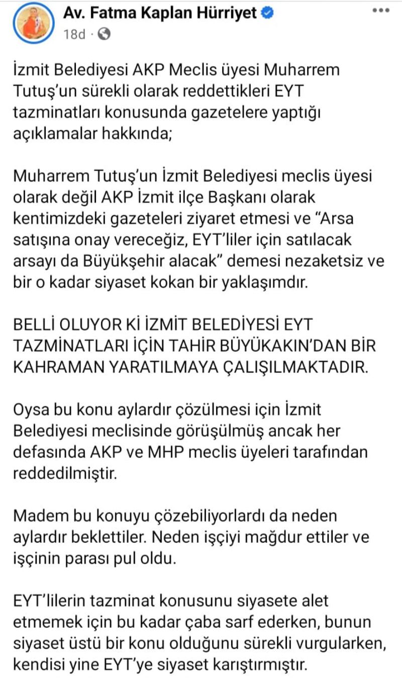 EYT’LİLERİN ŞİMDİYE KADAR ENGEL OLAN UCUZ KAHRAMANLARA İHTİYACI YOK