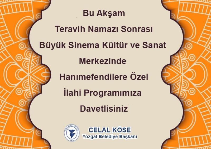 Hanımefendilere Özel İlahi Programı