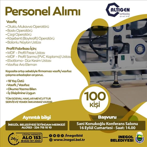 Altıgen Ambalaj 100 Personel Alımı Yapacak