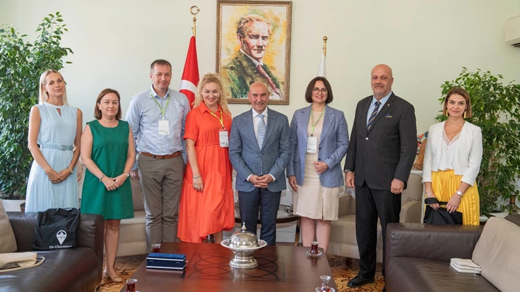 Başkan Tunç Soyer Ukrayna heyetini ağırladı