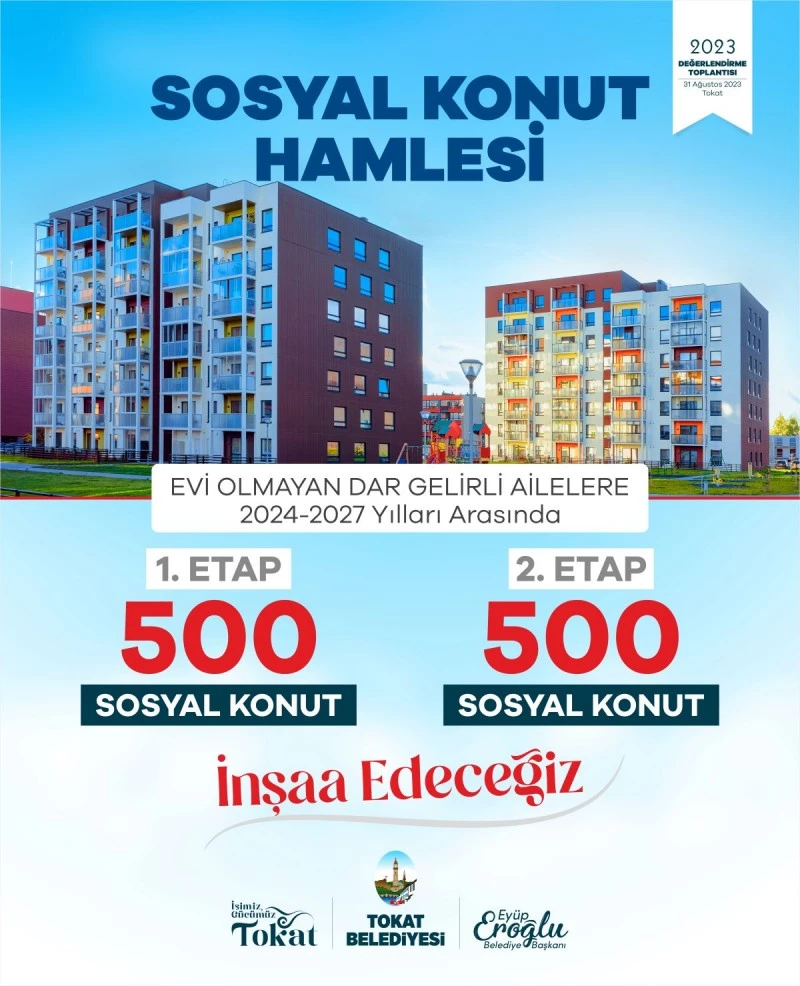 BAŞKAN EROĞLU : “SOSYAL KONUT HAMLEMİZİ GERÇEKLEŞTİRİYORUZ”