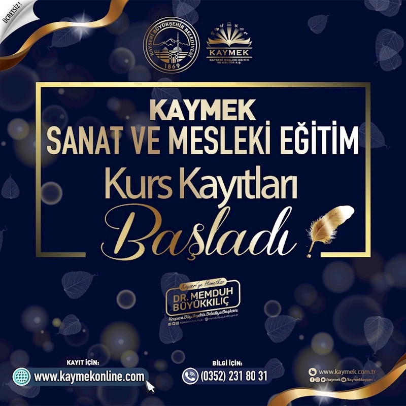 Büyükşehir KAYMEK’in Bahar Dönemi Kurs Kayıtları Başladı