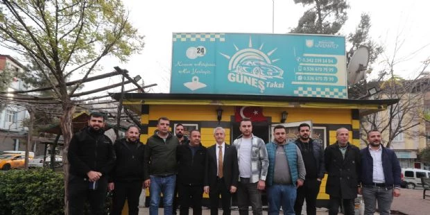 Başkanımız Tahmazoğlu´ndan Güneş Taksi Durağına Ziyaret
