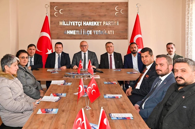 Başkan Ergün, MHP Ahmetli Teşkilatını Ziyaret Etti