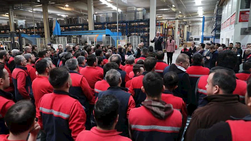 KAZIM KURT FABRİKALARI ZİYARET EDEREK İŞÇİ VE EMEKÇİLERLE BİR ARAYA GELDİ