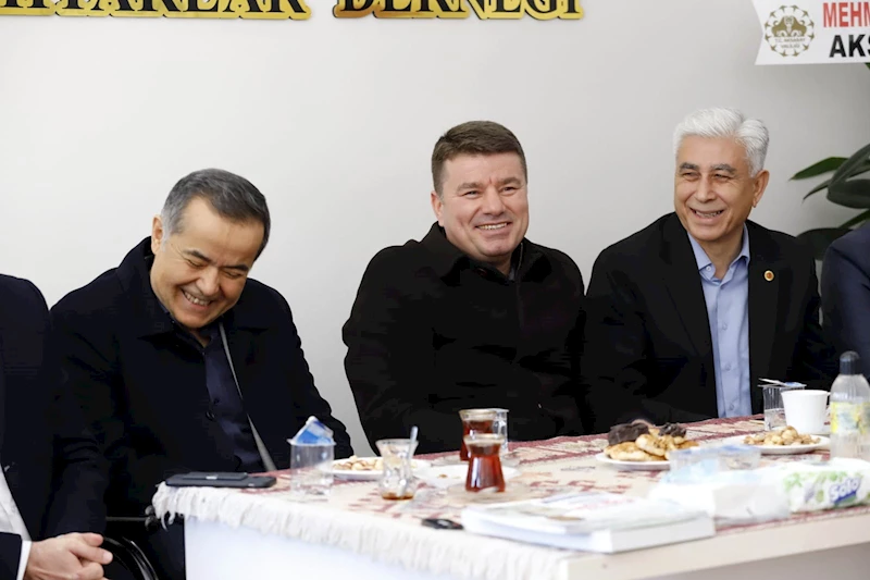 BELEDİYE BAŞKANI DR. EVREN DİNÇER VE AK HEYET AKSARAY MUHTARLAR DERNEĞİNİ ZİYARET ETTİ