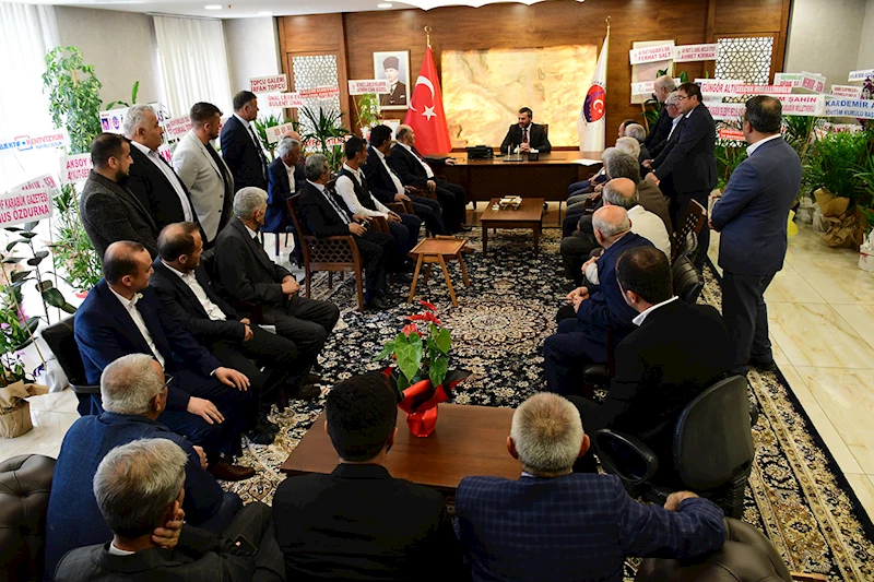 Merkez Köy Muhtarları Derneğinden Belediye Başkanımız Özkan Çetinkaya’ya Ziyaret