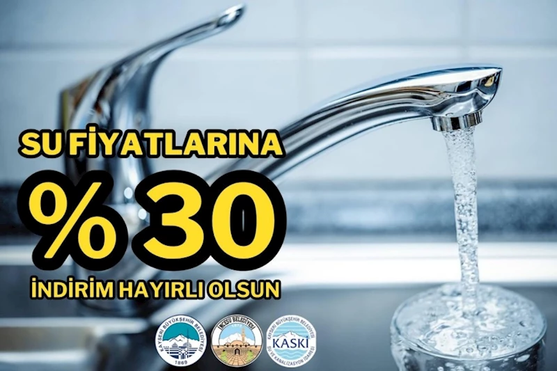 Su fiyatlarına yüzde 30 İndirim Daha... Hayırlı olsun