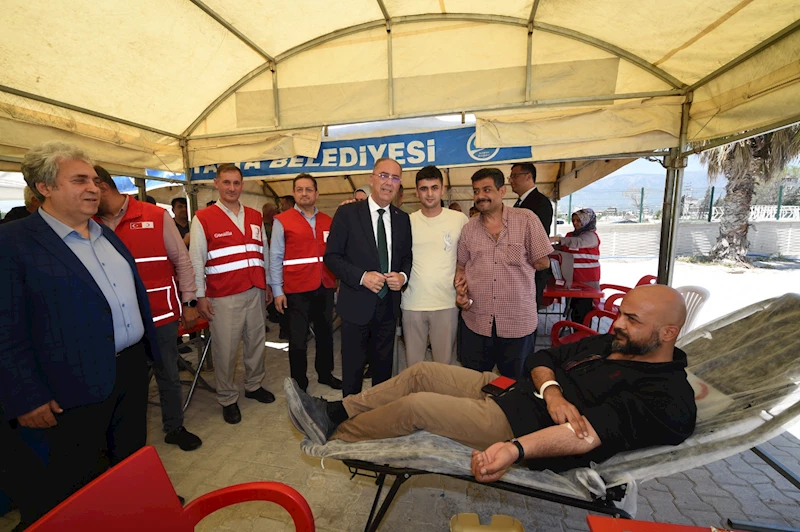 ANTAKYA BELEDİYESİ İLE KIZILAY EL ELE     KAN BAĞIŞI KAMPANYASINDA BELEDİYE BAŞKANI YAPAR ÖNCÜLÜK ETTİ