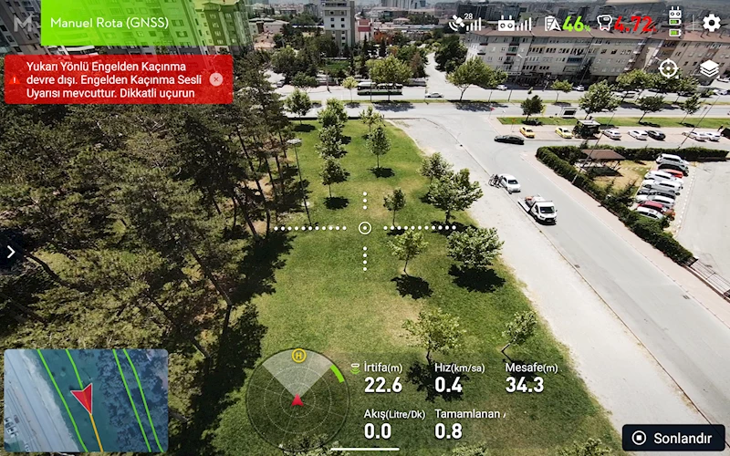 KOCASİNAN, DRONE İLE TÜM AÇIK ALANLARI İLAÇLIYOR