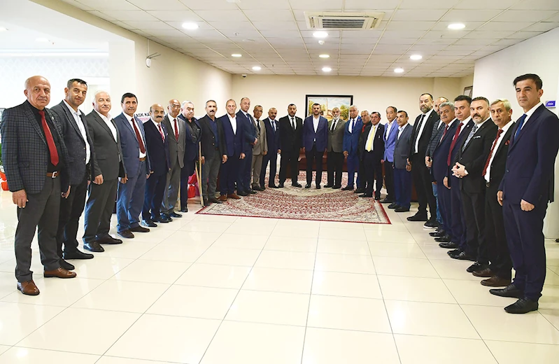 Karabük Merkez Mahalle Muhtarları Derneği Başkanı Özen ve Mahalle Muhtarlarından Başkan Çetinkaya’ya Ziyaret