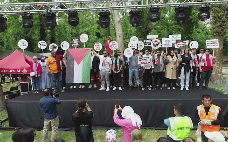 DEV-FEST GENÇLİK FESTİVALİ’NDE İSRAİL ZULMÜ PROTESTO EDİLDİ