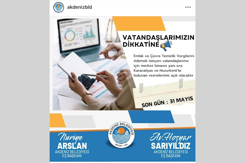 EŞ BAŞKAN SARIYILDIZ’DAN VATANDAŞLARA VERGİ ÇAĞRISI