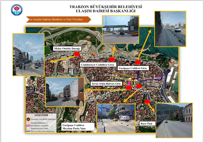 TUR ARAÇLARININ İNDİRME BİNDİRME NOKTALARI BELİRLENDİ