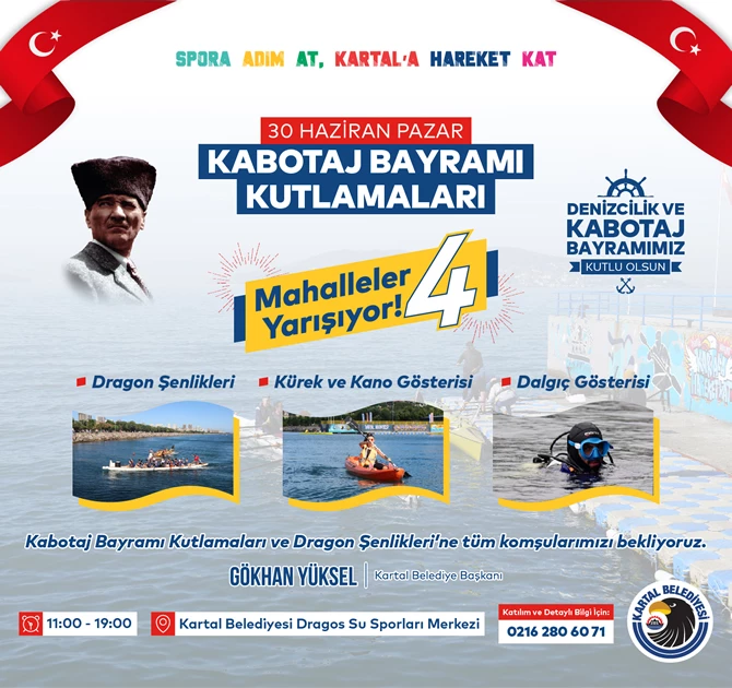 KARTAL BELEDİYESİ’NDEN ‘KABOTAJ BAYRAMI’NIN RUHUNA YAKIŞIR KUTLAMA