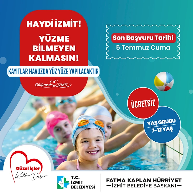 YÜZME BİLMEYEN KALMASIN PROJESİNDE KAYIT SÜRESİ UZATILDI