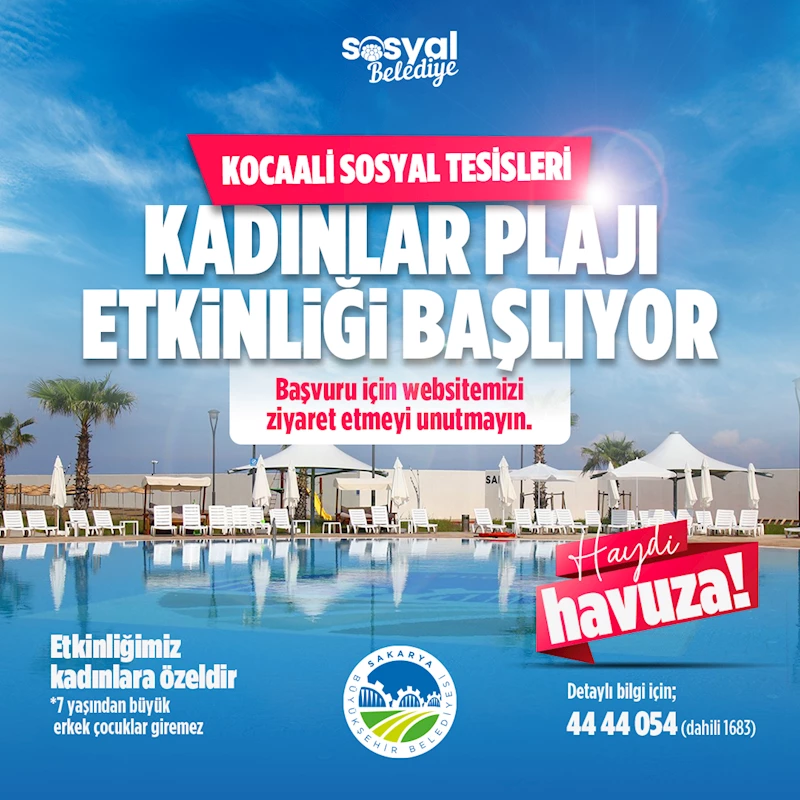 Büyükşehir’den kadınlara özel etkinlik: Kocaali Sosyal Tesisleri’nde ücretsiz misafir edilecekler