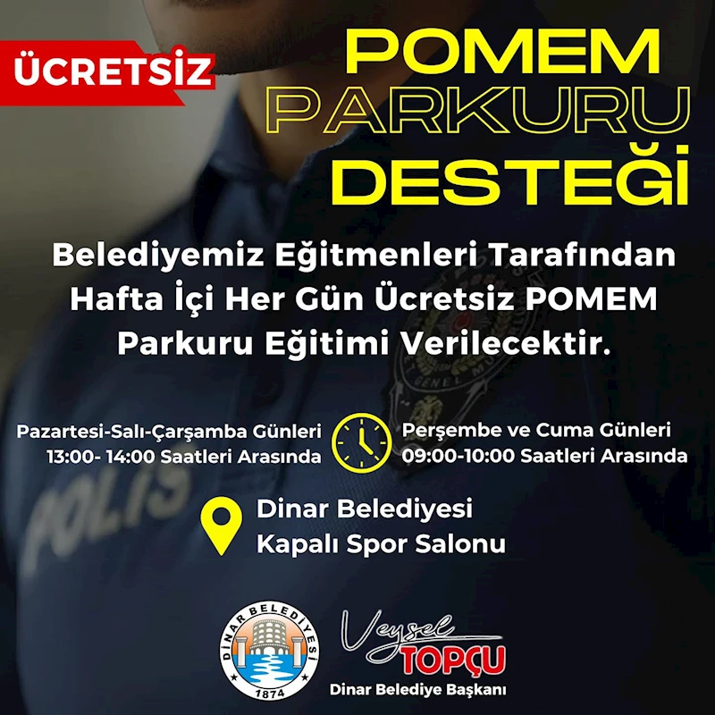 “Belediyemizden Ücretsiz POMEM Parkur Desteği”
