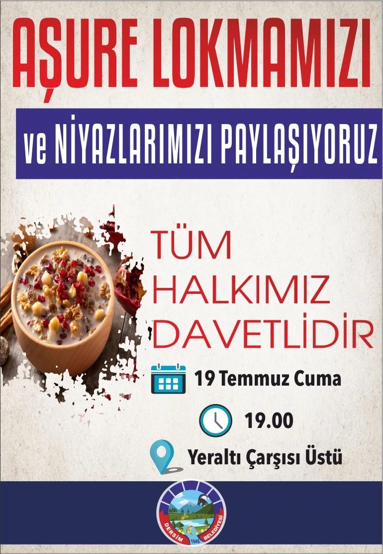 Aşure Lokmamızı ve Niyazlarımızı Paylaşıyoruz: Tüm Halkımız Davetlidir