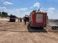 Geri Dönüşüm Alanında Çıkan Yangın Söndürüldü