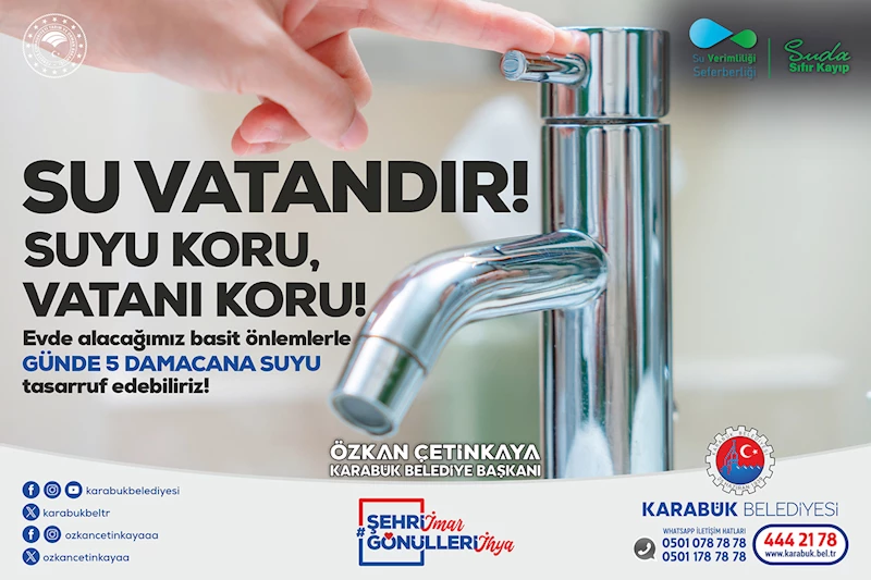 Belediyemizden Su Tüketimi Konusunda Vatandaşlarımıza Uyarı