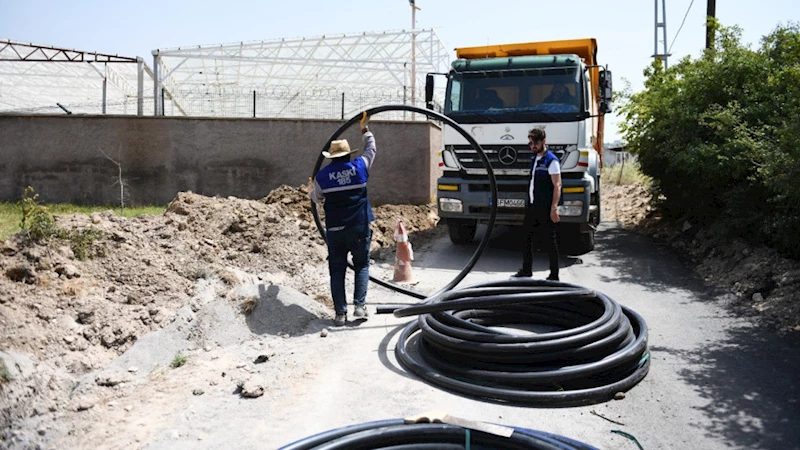 Ayaklıcaoluk’un Yeni İçmesuyu Hattının İmalatı Sürüyor