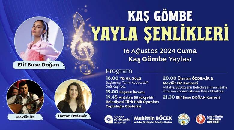 Antalya Büyükşehir Belediyesi Gömbe’de yayla şenliği düzenliyor