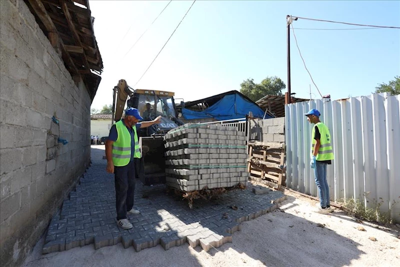Hamamlı Mahallesinde Sokaklar Parke Taşla Kaplanıyor