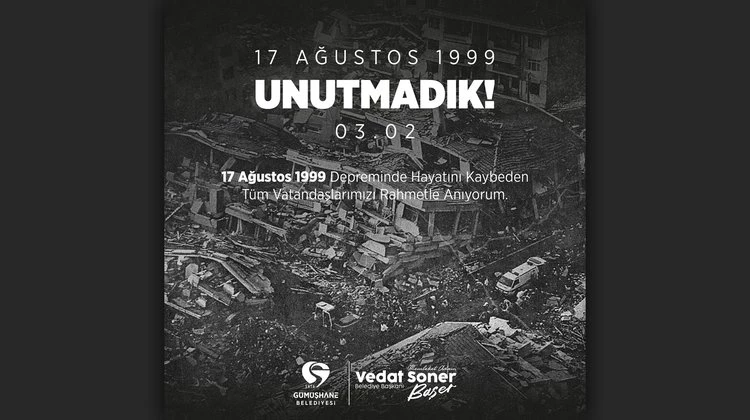 BAŞKANIMIZDAN, 17 AĞUSTOS MARMARA DEPREMİNİN YILDÖNÜMÜ MESAJI
