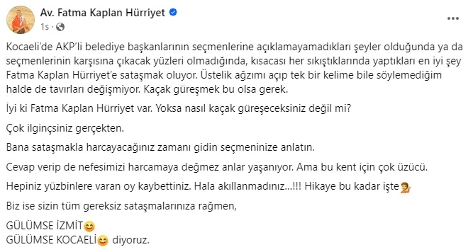 BAŞKAN HÜRRİYET’TEN AKP’Lİ BAŞKANLARA: “KAÇAK GÜREŞMEK BU OLSA GEREK!”