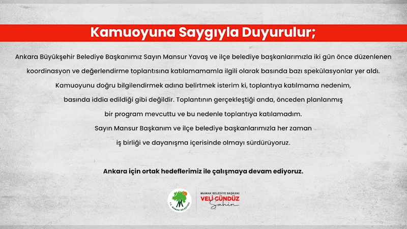 Kamuoyuna Saygıyla Duyurulur