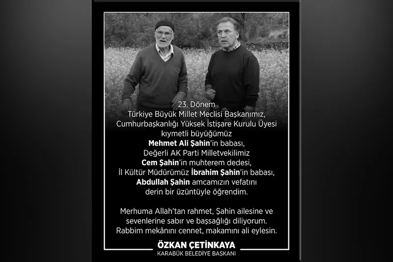 Karabük Belediye Başkanı Çetinkaya