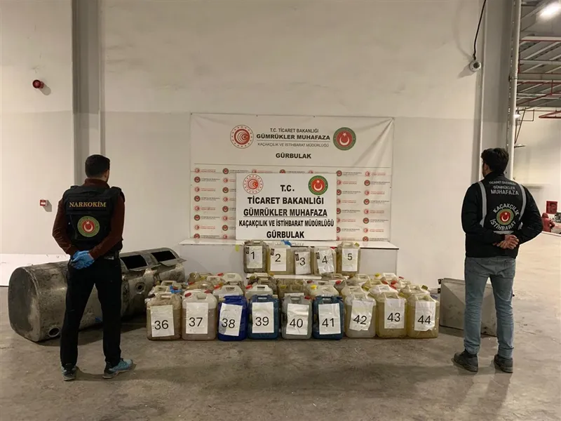 Gürbulak Gümrük Kapısında 721 Kilogram Sıvı Metamfetamin Yakalandı