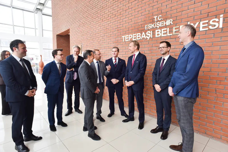 Belçika Büyükelçisi Van De Velde, Tepebaşı Belediye Başkanı Ataç