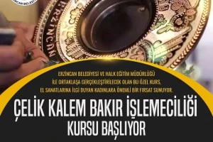 Çelik Kalem Bakır İşlemeciliği Kursu Başlıyor.