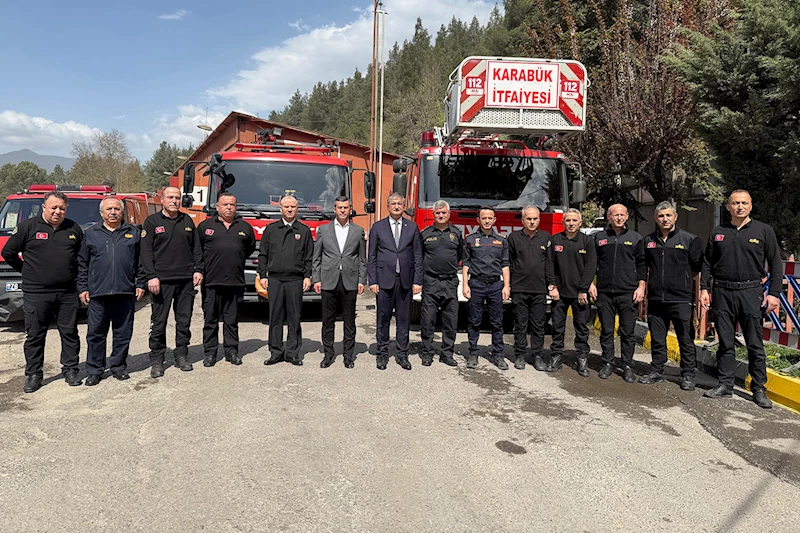 Karabük Valisi Mustafa Yavuz’dan İtfaiye Müdürlüğü’ne Bayram Ziyareti