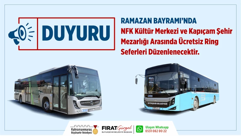 Büyükşehir’den Bayramda Kabir Ziyareti İçin Ücretsiz Toplu Taşıma Hizmeti